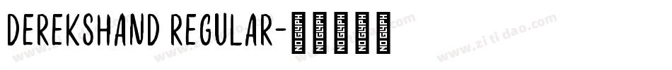 DereksHand Regular字体转换